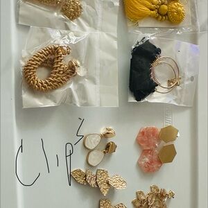 Gold and Tan Women’s Earring Set